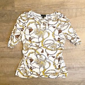 Thalia Sodi Womens Chain Top Size Large